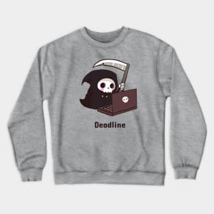 Grim reaper on a deadline Crewneck Sweatshirt